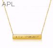 Bar Resine Tressee Nouveau ápersonnaliser Nom Collier Bar Pendentif Collier Peut