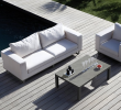 Canape Exterieur Aluminium Frais Salon De Jardin Blanc Avec Un Canapé Et Un Fauteuil Avec Une