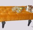 Castorama Jardinerie Beau buttoned Yellow Tufted Footstool Obi Velvet Dxrboec