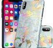 Cdiscount Telephone Portable Nouveau iPhone X Case Coolqo Laser Electroplating White Marble