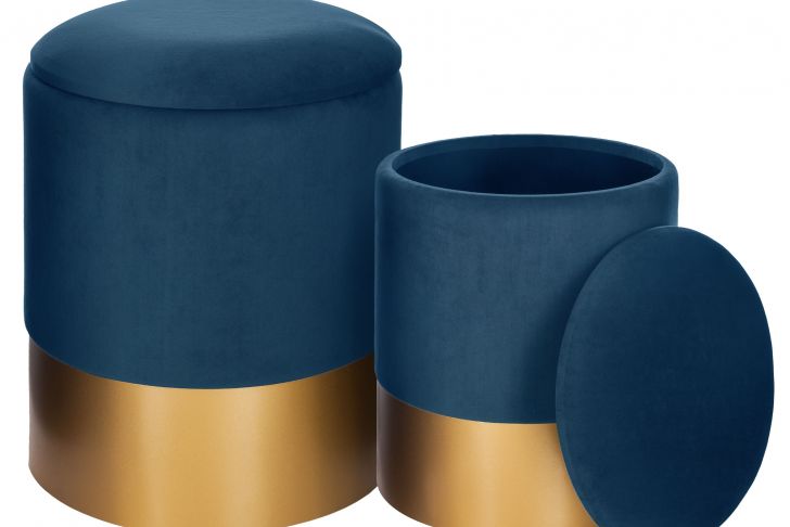 Chaise Coffre Charmant Pouf Coffre Bleu X2 Faites Vous Plaisir Dans Votre