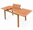 Chaise De Jardin solde Unique Table De Jardin En Bois Almeria 120 180cm Rectangulaire Avec