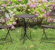 Chaise Jardin Metal Inspirant Salon De Jardin 1 Table Et 2 Chaises Métal Style Antique Marron