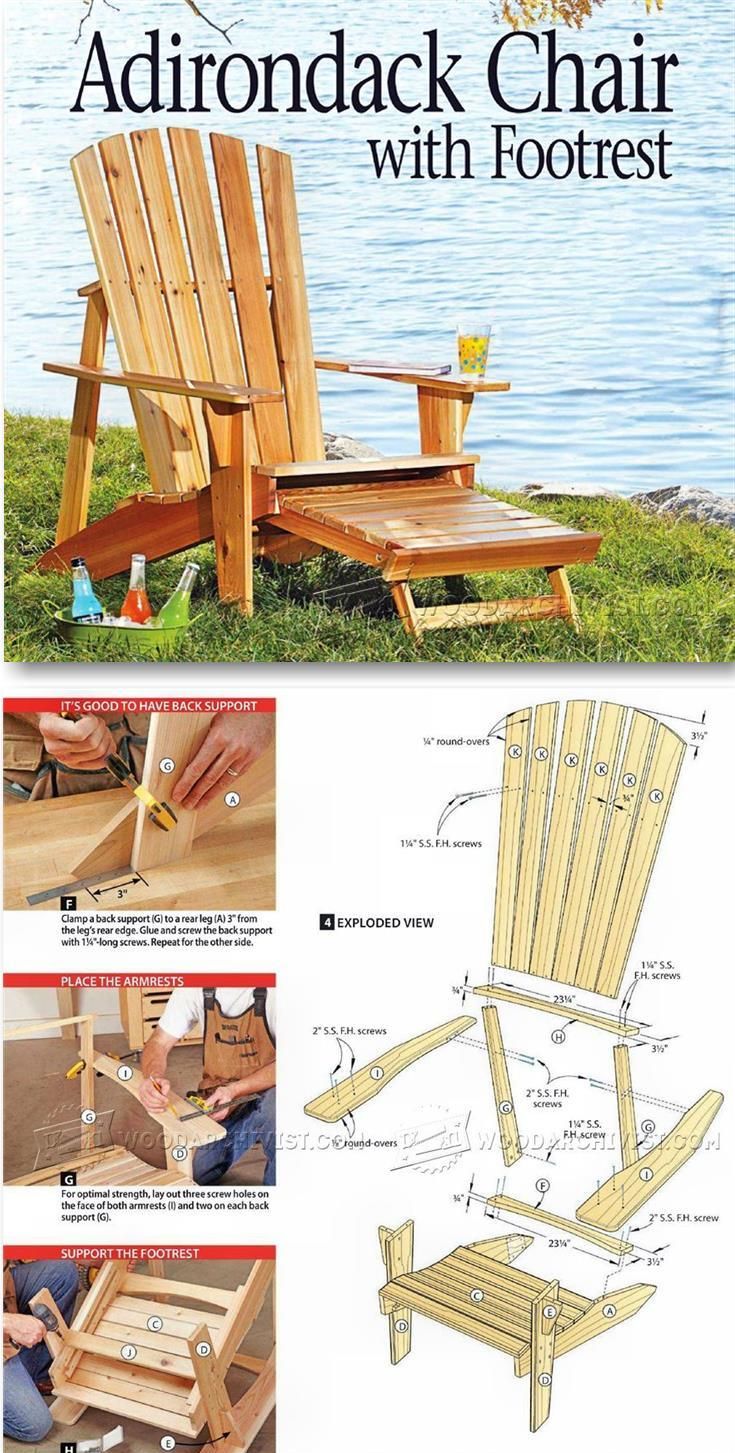 Chaise Longue Jardin Bois Génial Adirondack Chair Plans Outdoor Furniture Plans & Projects