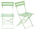 Chaises De Jardin En soldes Élégant 2 Chaises Pliantes De Jardin En Métal Vert D Eau In 2019