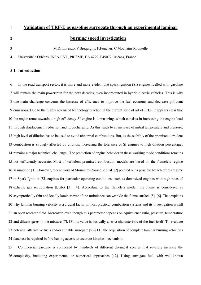 Commande Leclerc Nouveau Pdf Validation Of Trf E as Gasoline Surrogate Through An