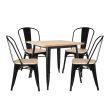 Ensemble Table Et Chaise De Jardin Aluminium Best Of Lot De Table Lix Bois 80x80 & 4 Chaises Lix Bois