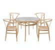 Ensemble Table Et Chaise De Jardin Aluminium Charmant Lot Table Thon Bois & 4 Chaises Uish Bois