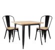 Ensemble Table Et Chaise De Jardin Élégant Lot De Table Lix Bois 80x80 & 2 Chaises Lix Bois