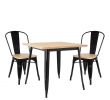 Ensemble Table Et Chaise Jardin Génial Lot De Table Lix Bois 80x80 & 2 Chaises Lix Bois