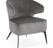 Fauteuil De Table Avec Accoudoir Inspirant Fauteuil Lounge Design Victor En Velours Gris Et Pieds En Métal Noir