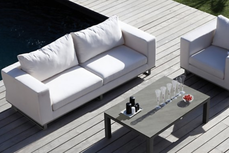 Fauteuil Terrasse Unique Salon De Jardin Blanc Avec Un Canapé Et Un Fauteuil Avec Une