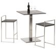 Mobilier Exterieur Professionnel Nouveau Tabouret Snack Design Mi Hauteur Disko Mini Noir Empilable