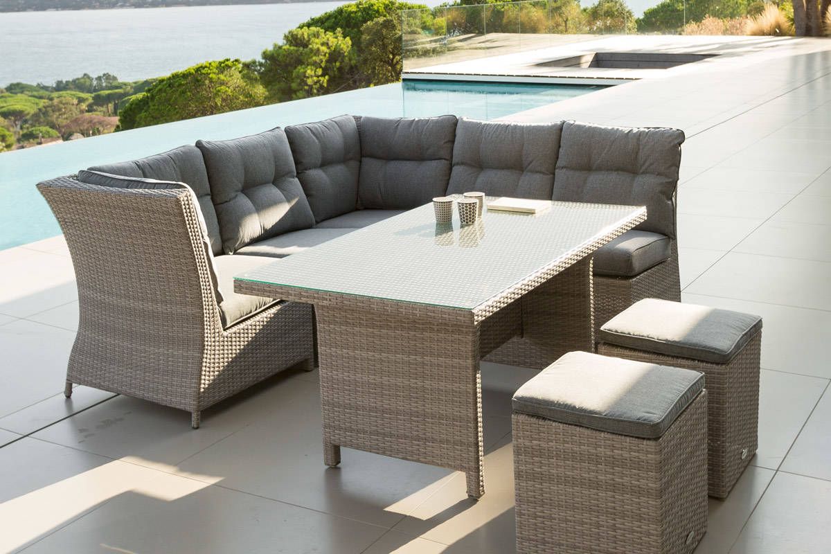 Mobilier Jardin Hesperide Charmant Salon Cuba Angle De Jardin Gr¨ge 7 Places Aluminium