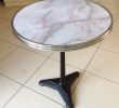 Petite Table Pour Balcon Unique Table De Bistrot Gueridon Avec Cerclage Metal Pied En Fonte