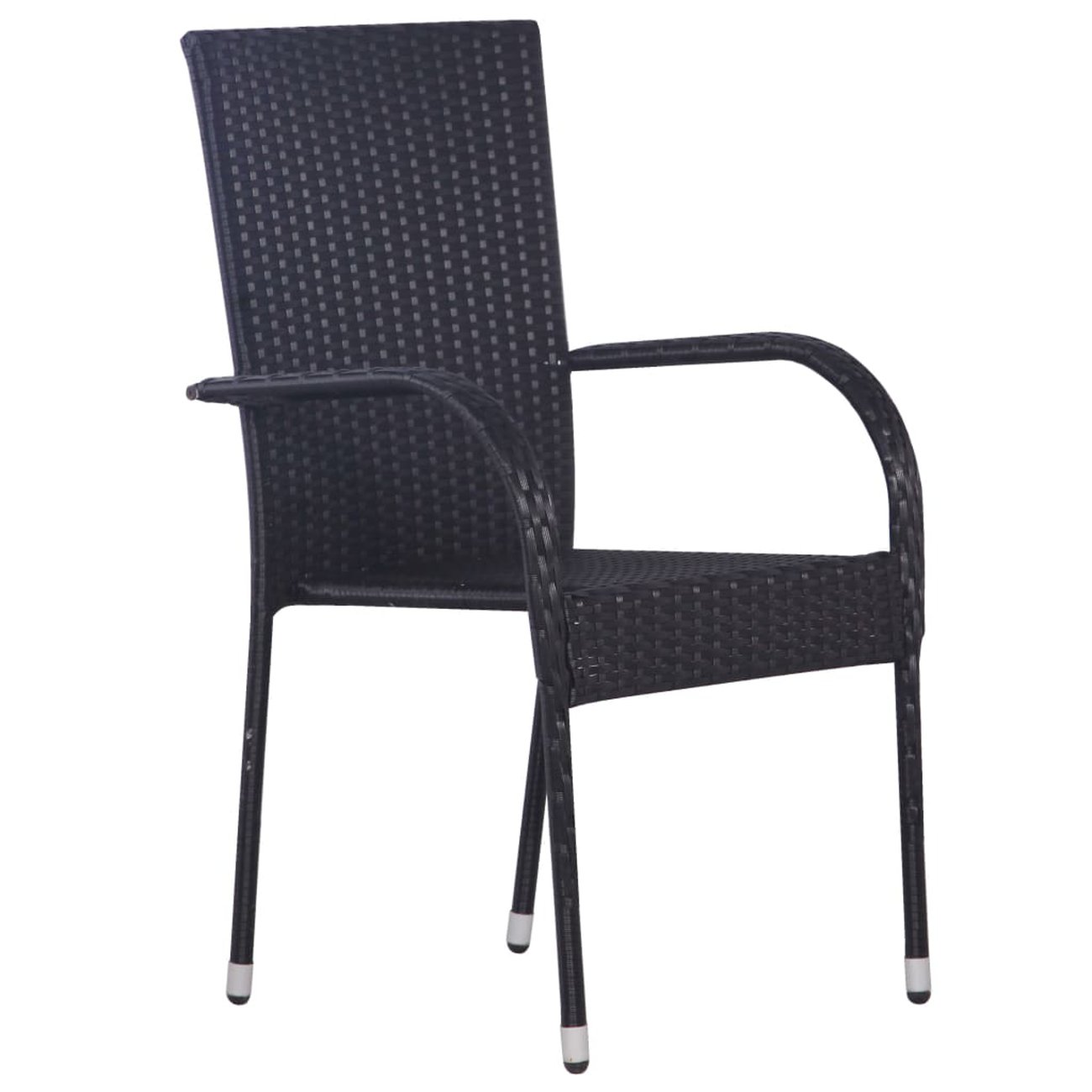 Salon De Jardin Resine solde Best Of Vidaxl Vidaxl Chaises Empilables D Extérieur 2 Pcs Résine Tressée Noir