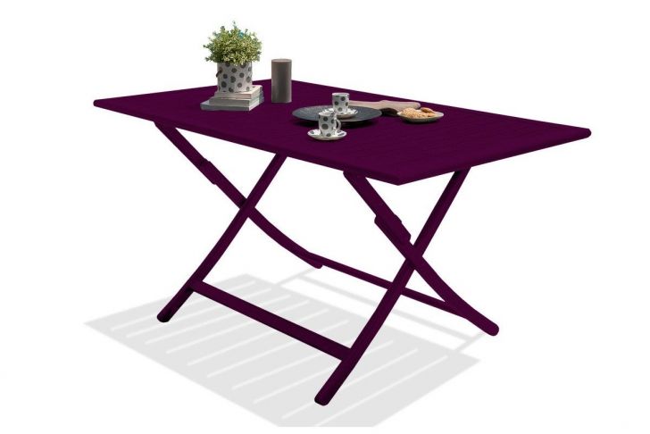 Table De Jardin Pliable Élégant Table De Jardin De Repas Marius Rectangulaire Aubergine 4 6