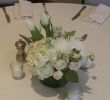 Table Eucalyptus Luxe White Ivory and Blush Spring Centerpiece with Hydrangea