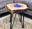 Table Resine Génial Coffee Side Table with Fluorescent Epoxy Resi