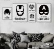 Vente Flash Salon De Jardin Luxe Acheter Rt Noir Et Blanc Super Héros Avengers Masque Batman Movie Posters Prints nordic Boy Kids Room Décor Mur Art S toile Peinture