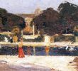 Au Jardin Beau Le Petit Lac Aux Jardins Du Luxembourg by Henri Martin