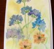 Au Jardin Fleuri Beau Carte Anniversaire Fleurs Carte Postale Fleur Bleue