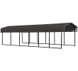 Carport Brico Depot Luxe Arrow 10 Ft W X 29 Ft D Charcoal Galvanized Steel Carport