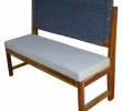 Chaise En Palette Élégant Wooden Bench for Outdoor with Cotton Cushioned Seat