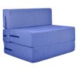 Chaise En Palette Nouveau Fy Space Saving Furniture Foldable sofa Cum Bed with Removable Washable Fabric Cover 3 X 6 Ft Blue