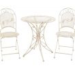 Chaises De Jardin Charmant Salon De Jardin 1 Table Et 4 Chaises Fer Style Antique Cr¨me Blanc