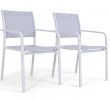 Chaises De Jardin Génial Chaise En Alu Tex B 2 Pi¨ces Blanc