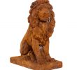 Chapiteau Jardin Inspirant Sculpture Droite Statue Jardin Figure Lion Rouille Fer Style Antique