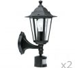 Eclairage Exterieur Jardin Led Unique Laterna 2 Appliques D Extérieur Avec Détecteur Noir H36cm