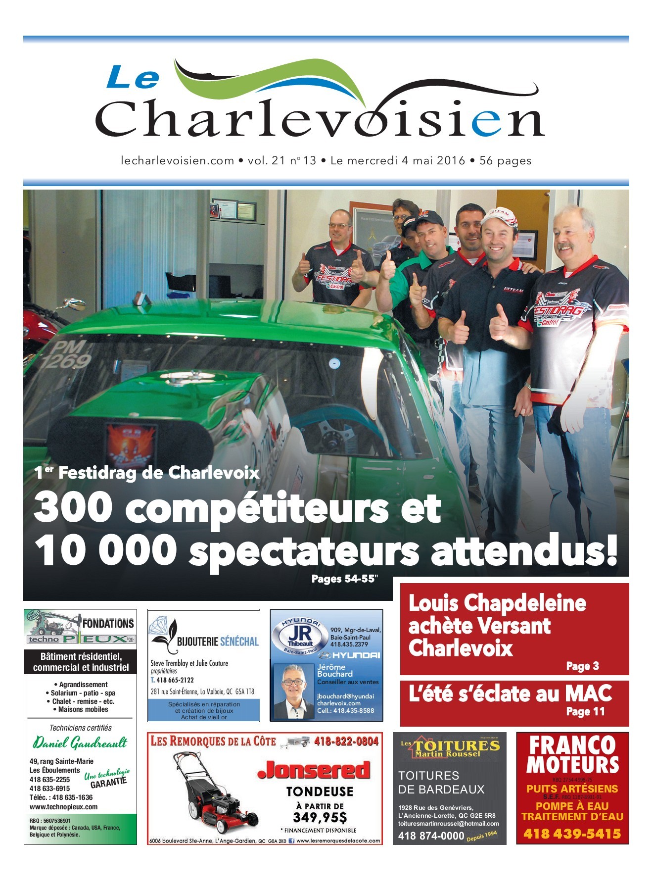 Faire Un Puit Dans son Jardin Génial Le Charlevoisien 4 Mai 2016 Pages 1 50 Text Version