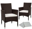 Fauteuil De Jardin Multiposition Luxe Tectake 2 Fauteuils De Jardin En Résine Tressée 59 Cm X 57