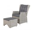 Fauteuil Exterieur Gifi Génial Gartensessel Mit Fußhocker King Position Grau Polyrattan