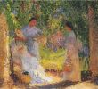 Jardin soleil Génial Trois Femmes Dans Un Jardin by Henri Martin