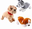 Le Jardin Pekinois Charmant sons De Contr´le Du son Interactive Pets Robot Bark Stand Walk électronique Jouets Chien Pour Enfants Bébé Cadeaux Q