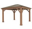 Pergola Alu Brico Depot Charmant Yardistry 14ft X 12ft 4 3 X 3 7m Cedar Gazebo with