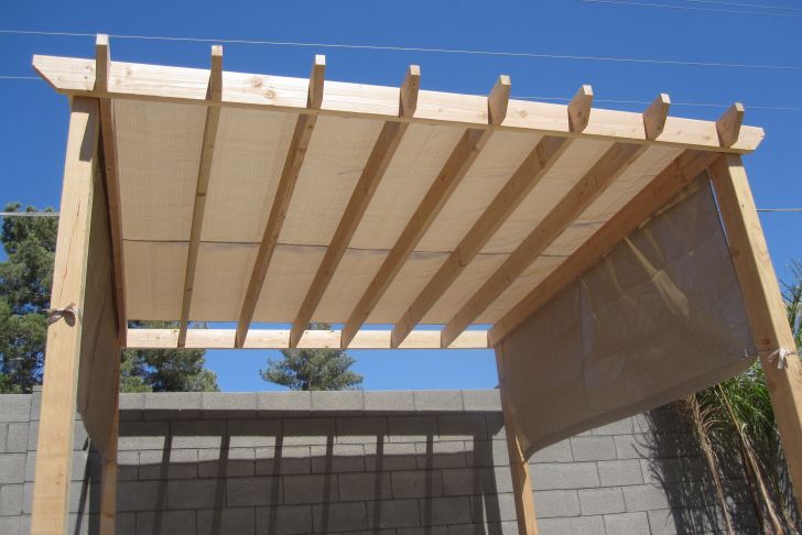 Pergola Bois Brico Depot Inspirant Beautiful Backyard Pergola with Beige Colored Canvas Tarp