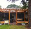 Pergola Bois Nouveau Cedar Pergola with Built In Bench Seating