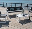 Salon De Jardin Pas Cher Charmant Salon De Jardin En Aluminium sofa andreana 8 Blanc Avec Coussins Hévéa Achat Vente Pas Cher