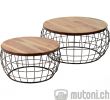 Table Teck Jardin Best Of Table Basse Lot De 2 En Bois Avec Fil Finition Cuivre Antique