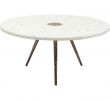 Table Teck Jardin Nouveau Table Basse Terrazzo Blanc 92cm