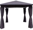 Tonnelle De Jardin Pliante Unique tonnelle Pergola "shana" Gris En Polyester 3 X 3 X 2 6 M